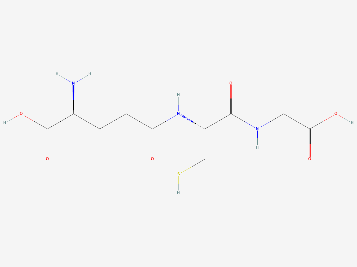 2D reference structure: Glutathione, PubChem CID 124886