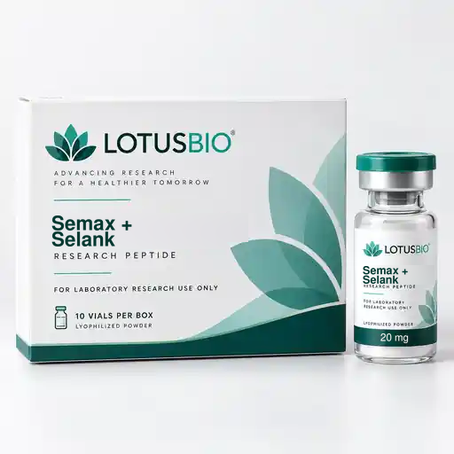 Semax + Selank research material packaging by LotusBio
