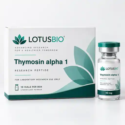 Thymosin Alpha-1 research peptide packaging by LotusBio